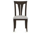 Canadel Dining Chair 0391 in 7C Fabric and 59 Davy's Grey, front view