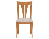 Canadel Dining Chair 0391 in FP Crypton® and 01 Honey Washed, front view