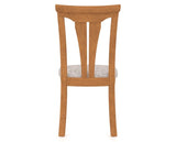 Canadel Dining Chair 0391 in FP Crypton® and 01 Honey Washed, back view