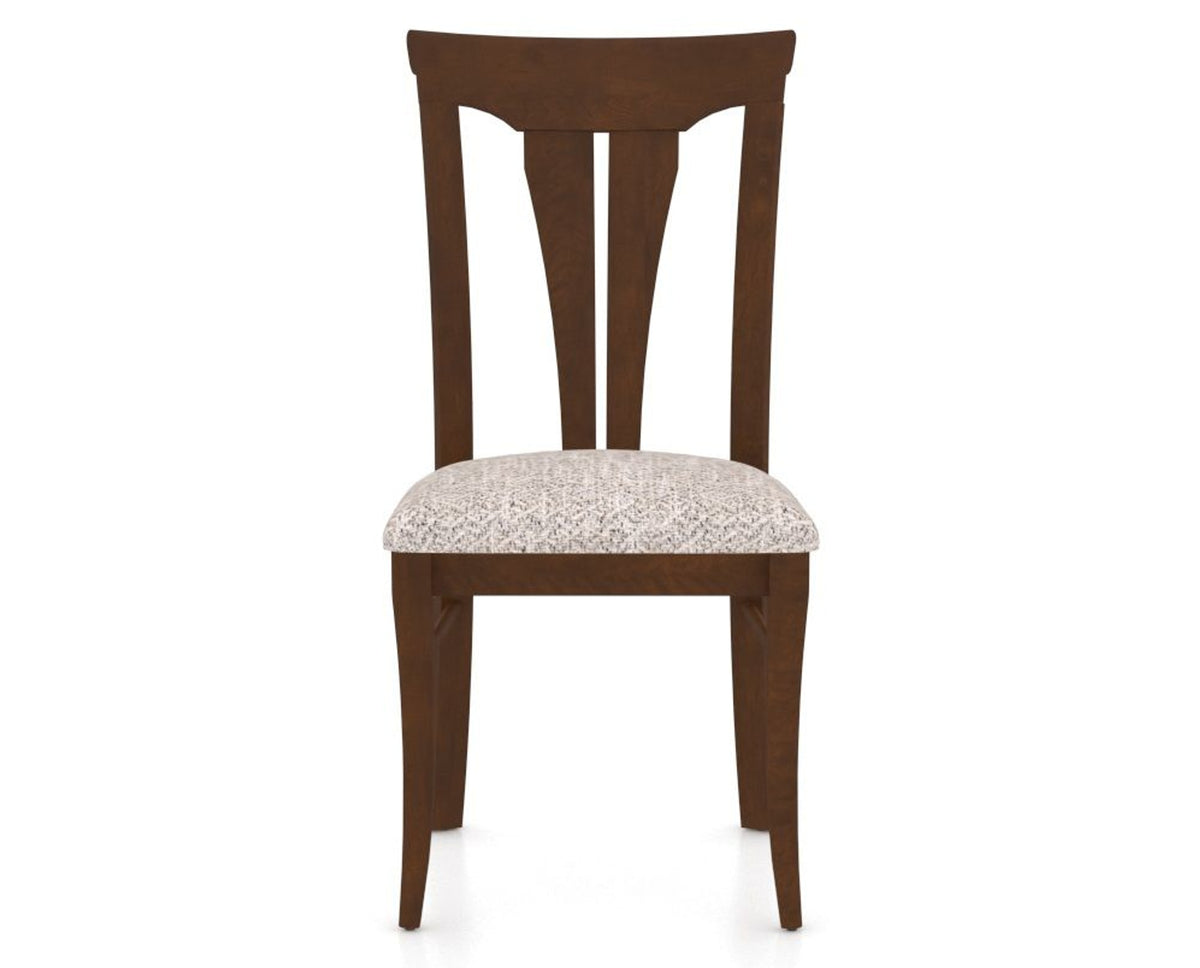 Canadel Dining Chair 0391 in FP Crypton® and 19 Cognac Washed, front view