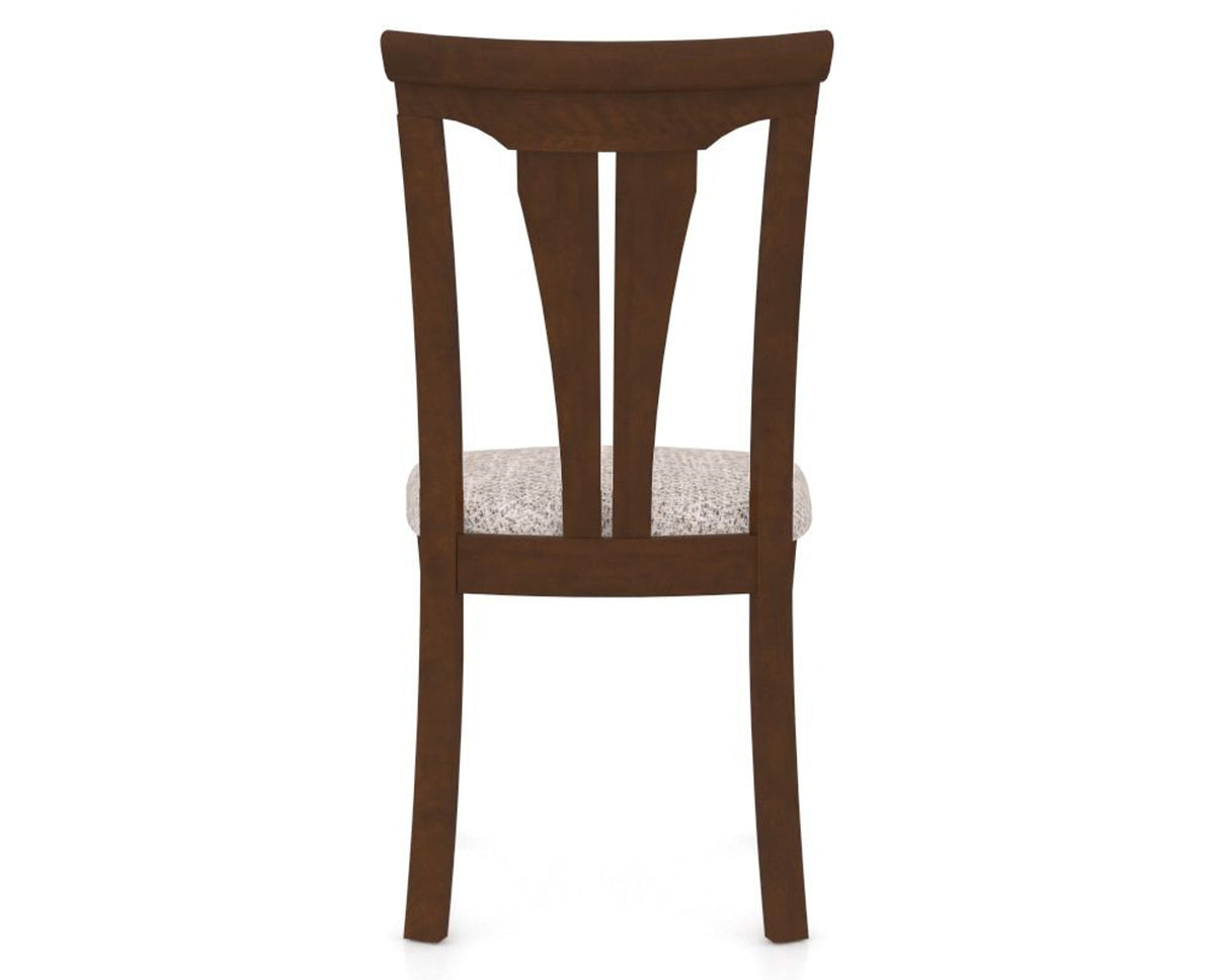 Canadel Dining Chair 0391 in FP Crypton® and 19 Cognac Washed, back view