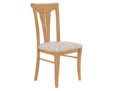 Canadel Dining Chair 0391 in FP Crypton® and 20 Caramel Washed, three-quarter view