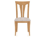 Canadel Dining Chair 0391 in FP Crypton® and 20 Caramel Washed, front view
