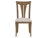 Canadel Dining Chair 0391 in FP Crypton® and 25 Pecan Washed, front view