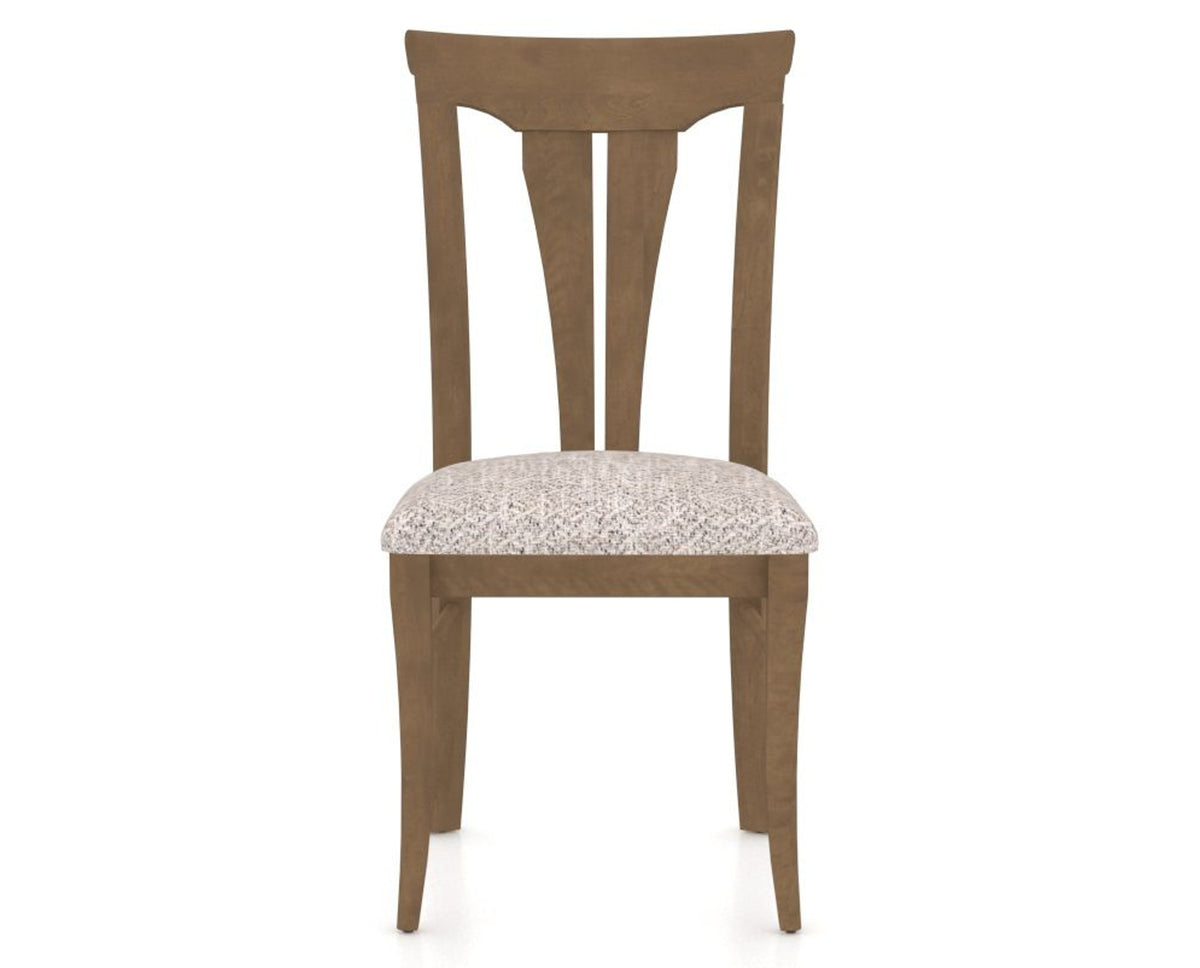 Canadel Dining Chair 0391 in FP Crypton® and 25 Pecan Washed, front view