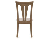 Canadel Dining Chair 0391 in FP Crypton® and 25 Pecan Washed, back view
