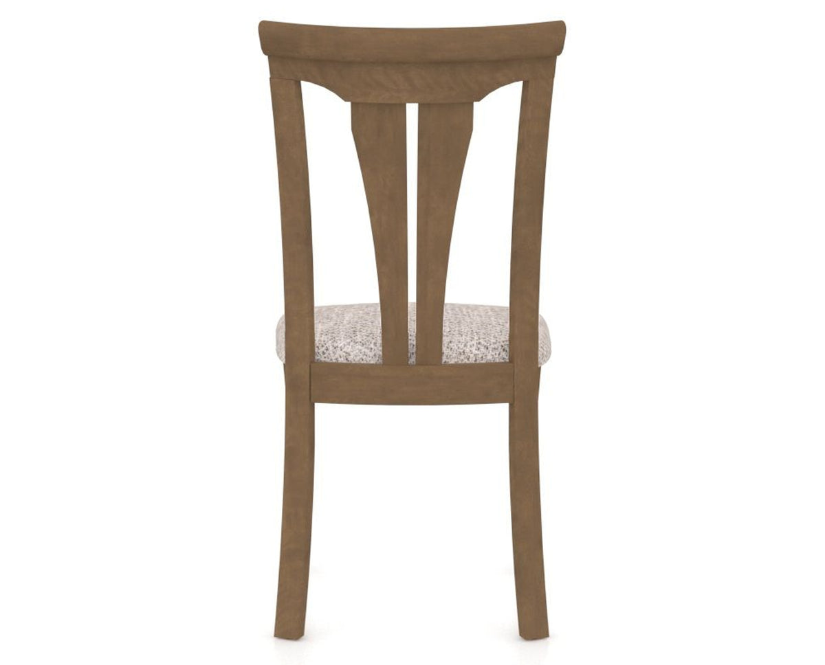 Canadel Dining Chair 0391 in FP Crypton® and 25 Pecan Washed, back view