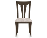 Canadel Dining Chair 0391 in FP Crypton® and 29 Hazelnut Washed, front view