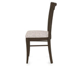 Canadel Dining Chair 0391 in FP Crypton® and 29 Hazelnut Washed, side view