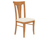 Canadel Dining Chair 0391 in FT InsideOut® and 01 Honey Washed, three-quarter view