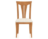 Canadel Dining Chair 0391 in FT InsideOut® and 01 Honey Washed, front view