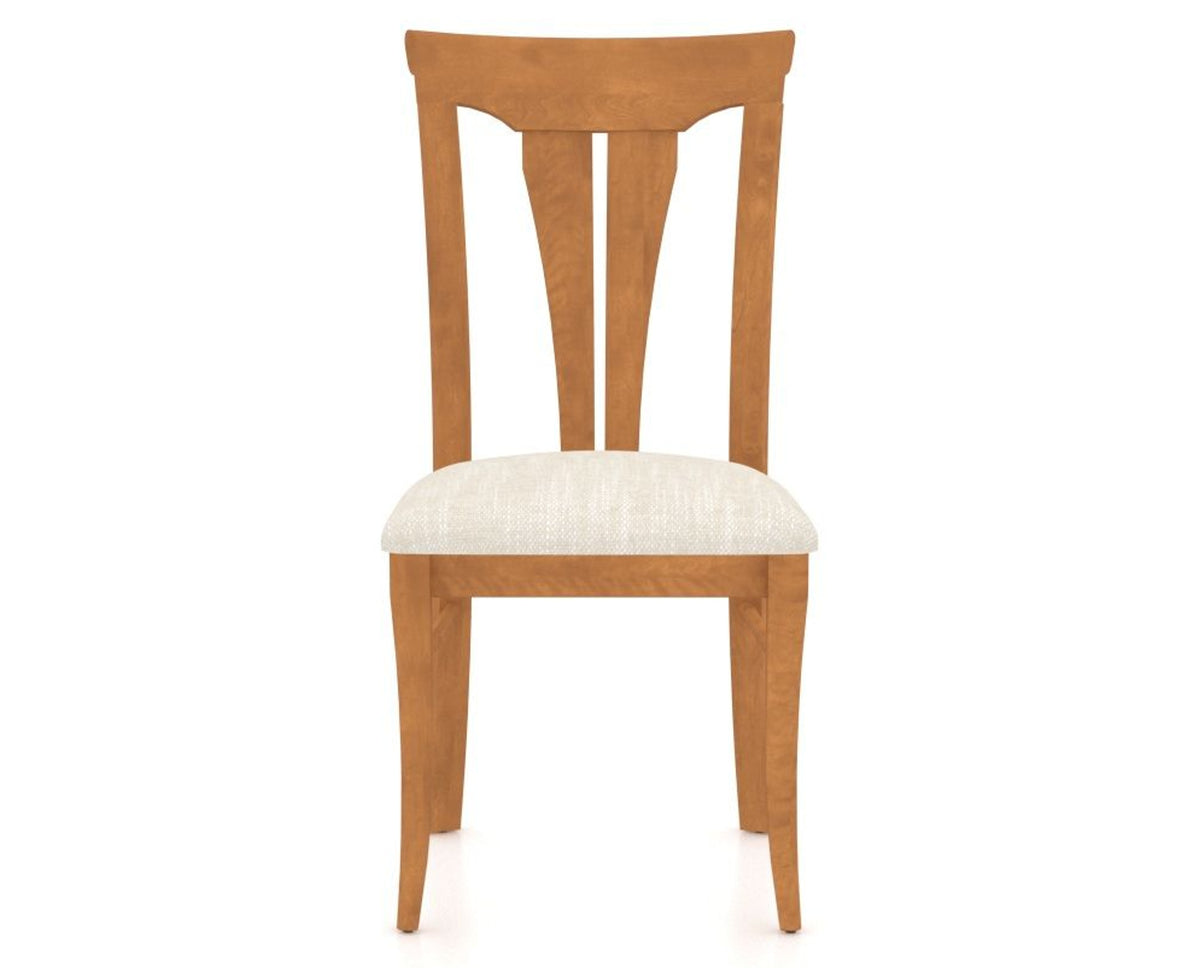 Canadel Dining Chair 0391 in FT InsideOut® and 01 Honey Washed, front view