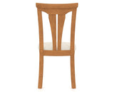 Canadel Dining Chair 0391 in FT InsideOut® and 01 Honey Washed, back view