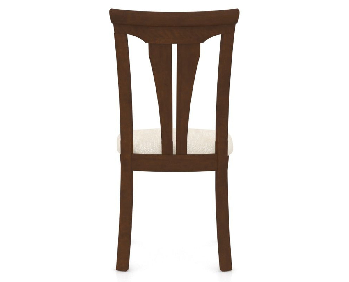 Canadel Dining Chair 0391 in FT InsideOut® and 19 Cognac Washed, back view