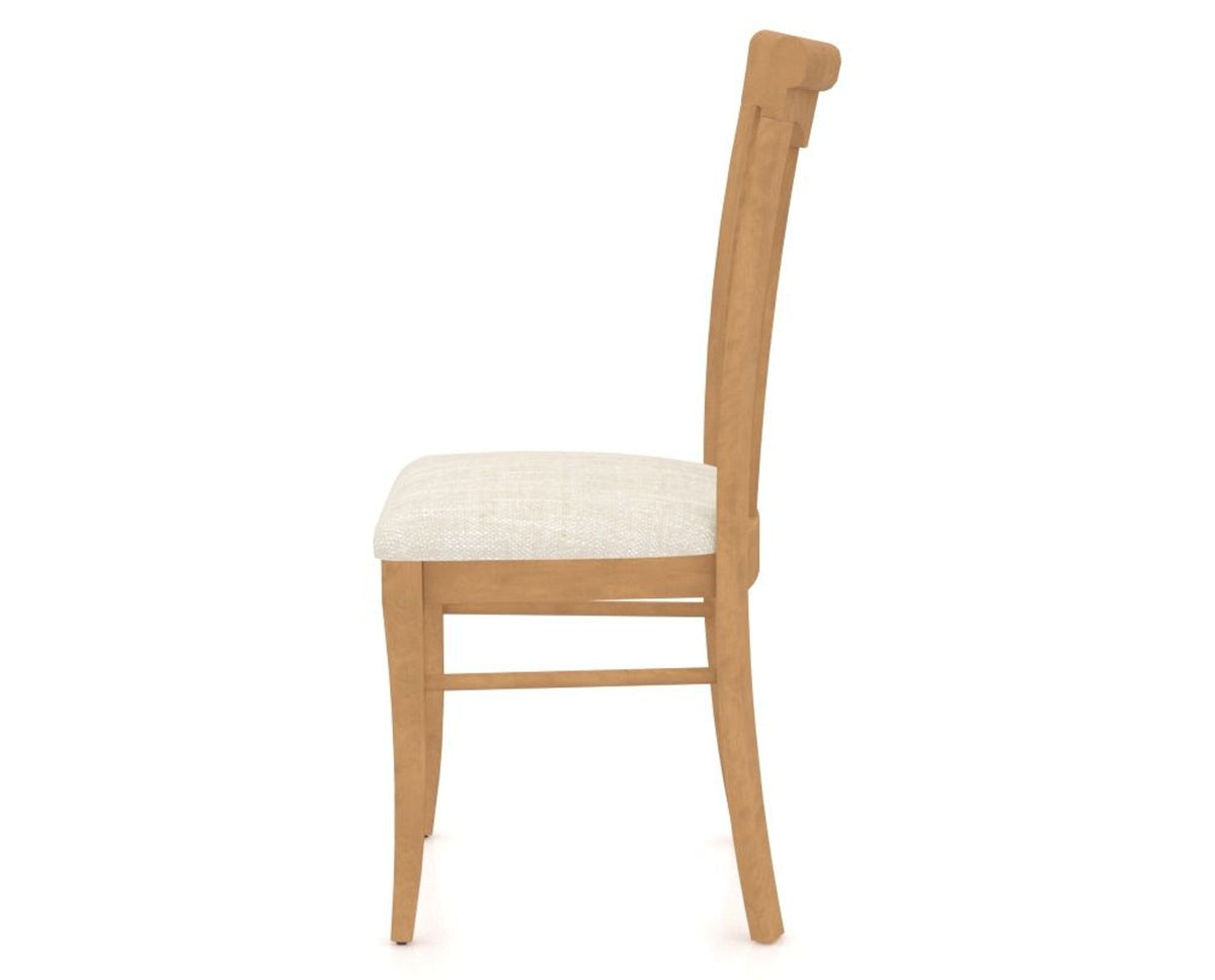 Canadel Dining Chair 0391 in FT InsideOut® and 20 Caramel Washed, side view