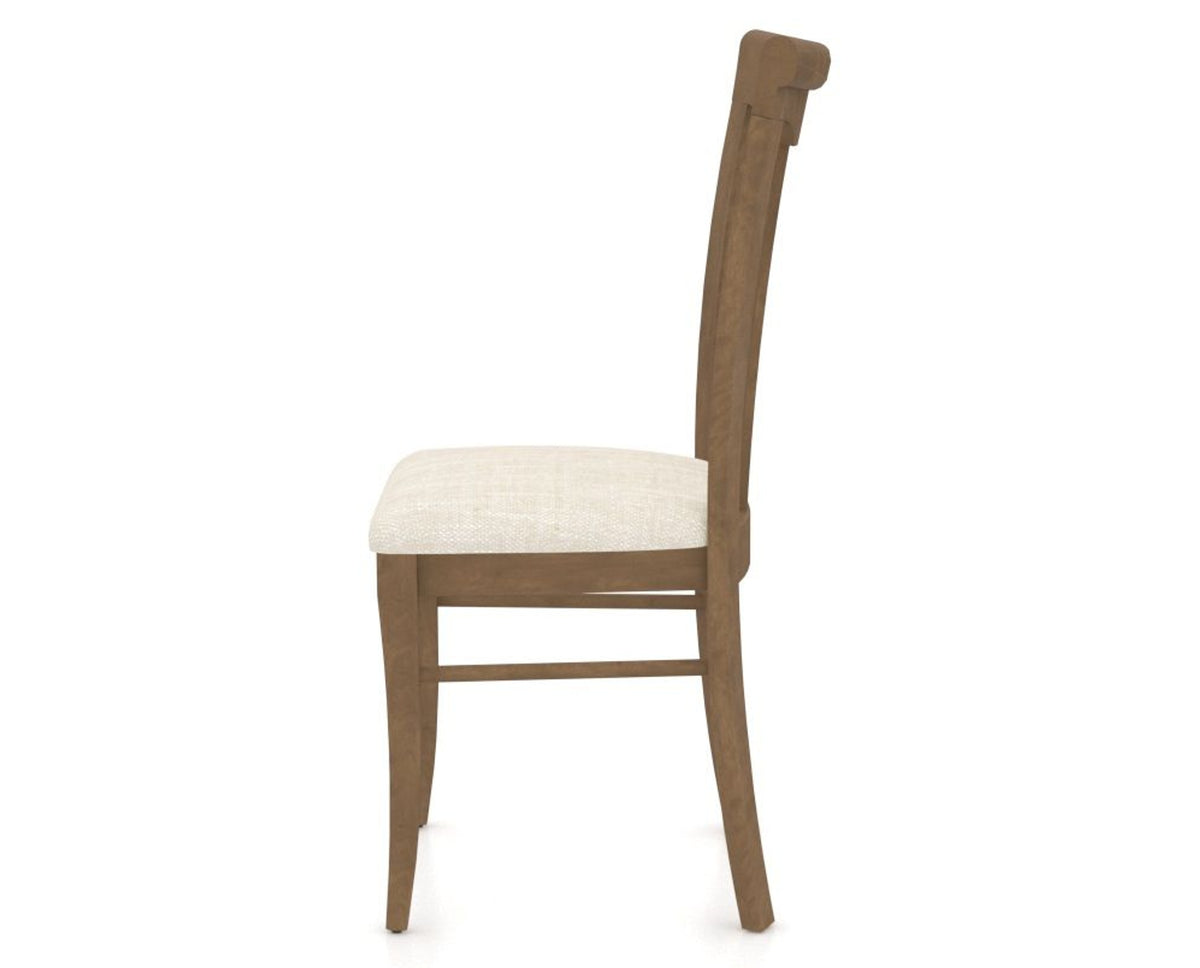 Canadel Dining Chair 0391 in FT InsideOut® and 25 Pecan Washed, side view