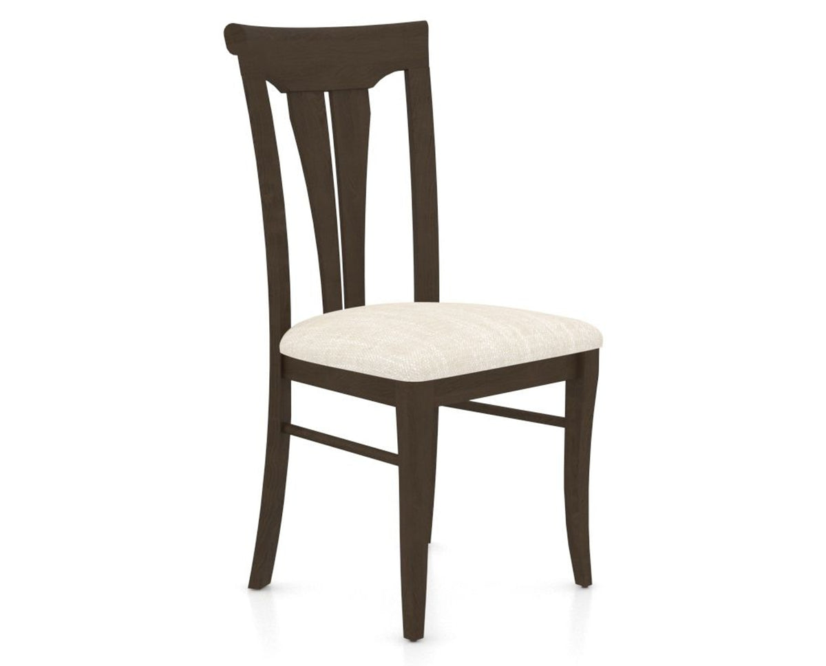 Canadel Dining Chair 0391 in FT InsideOut® and 29 Hazelnut Washed, three-quarter view