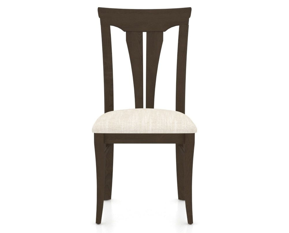 Canadel Dining Chair 0391 in FT InsideOut® and 29 Hazelnut Washed, front view