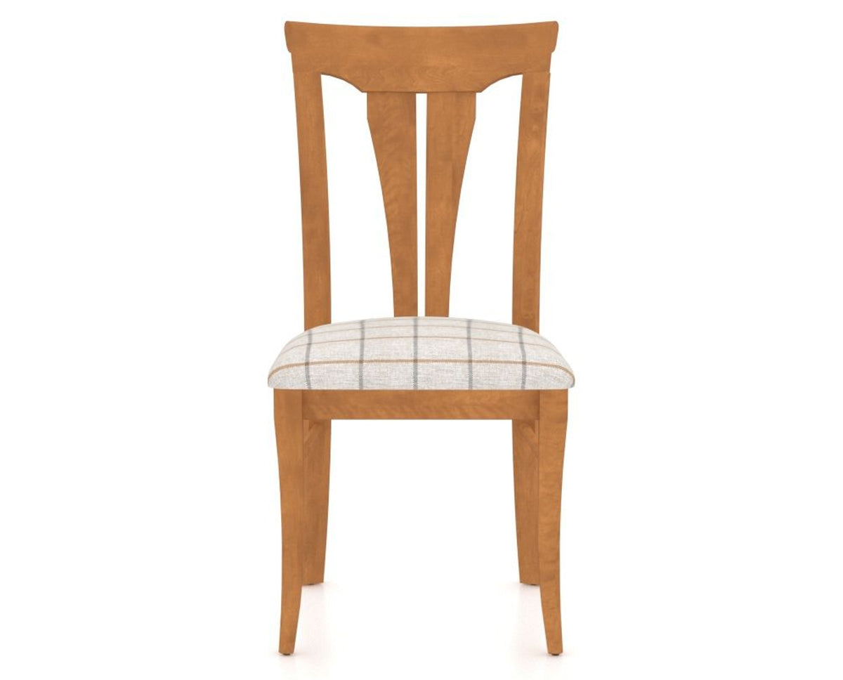 Canadel Dining Chair 0391 in OZ Fabric and 01 Honey Washed, front view