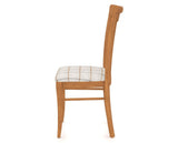 Canadel Dining Chair 0391 in OZ Fabric and 01 Honey Washed, side view