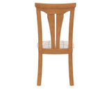 Canadel Dining Chair 0391 in OZ Fabric and 01 Honey Washed, back view