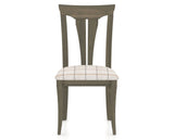 Canadel Dining Chair 0391 in OZ Fabric and 08 Shadow, front view