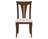 Canadel Dining Chair 0391 in OZ Fabric and 19 Cognac Washed, front view