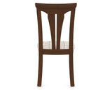 Canadel Dining Chair 0391 in OZ Fabric and 19 Cognac Washed, back view