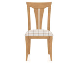 Canadel Dining Chair 0391 in OZ Fabric and 20 Caramel Washed, front view