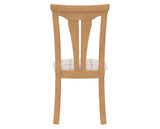 Canadel Dining Chair 0391 in OZ Fabric and 20 Caramel Washed, back view