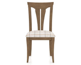 Canadel Dining Chair 0391 in OZ Fabric and 25 Pecan Washed, front view