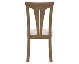 Canadel Dining Chair 0391 in OZ Fabric and 25 Pecan Washed, back view