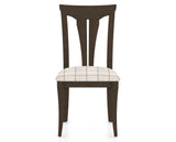 Canadel Dining Chair 0391 in OZ Fabric and 29 Hazelnut Washed, front view