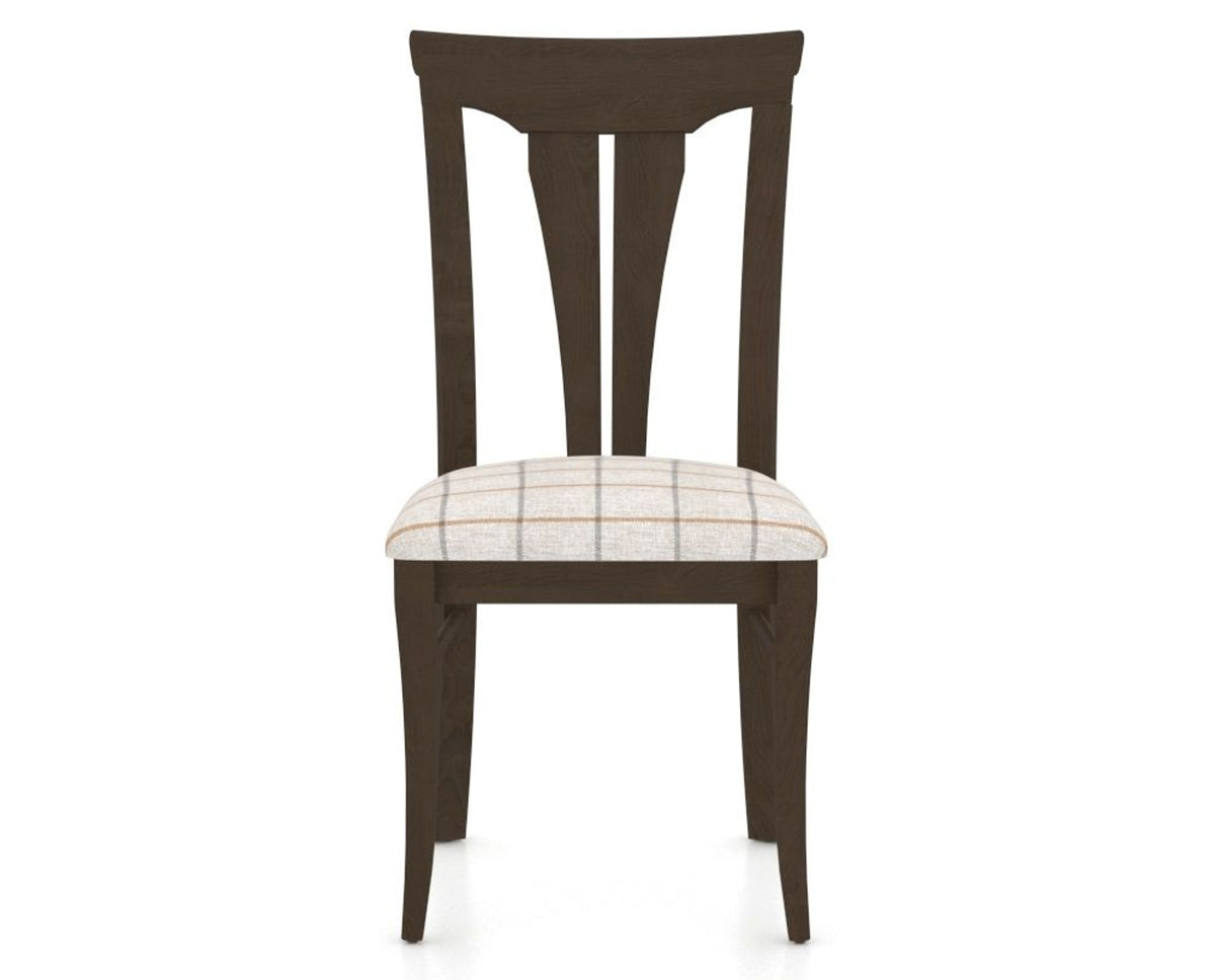 Canadel Dining Chair 0391 in OZ Fabric and 29 Hazelnut Washed, front view