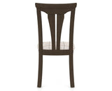 Canadel Dining Chair 0391 in OZ Fabric and 29 Hazelnut Washed, back view