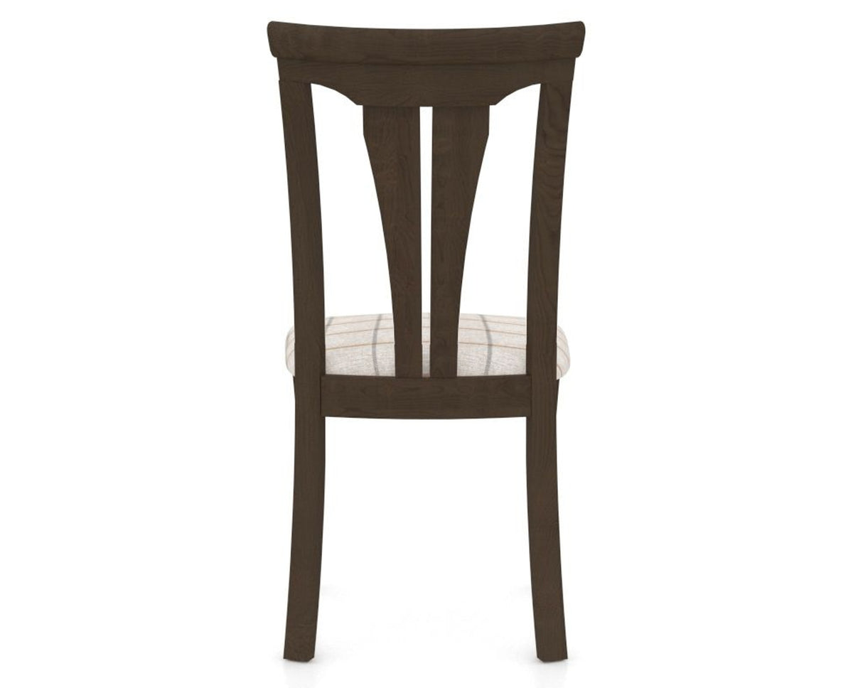 Canadel Dining Chair 0391 in OZ Fabric and 29 Hazelnut Washed, back view