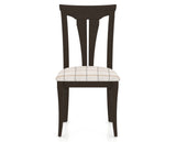 Canadel Dining Chair 0391 in OZ Fabric and 59 Davy's Grey, front view