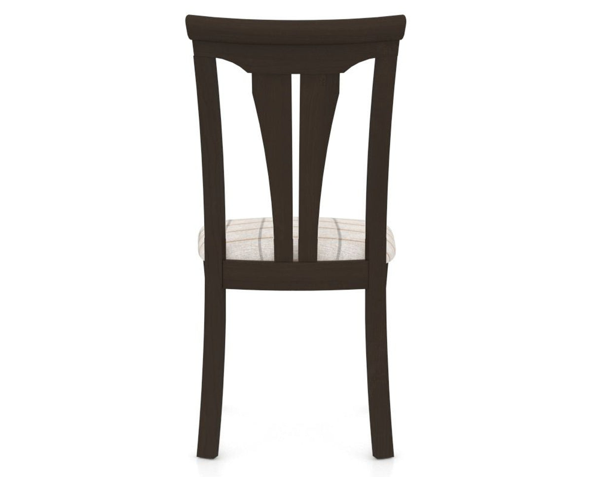 Canadel Dining Chair 0391 in OZ Fabric and 59 Davy's Grey, back view