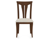 Canadel Dining Chair 0391 in TB Fabric and 19 Cognac Washed, front view