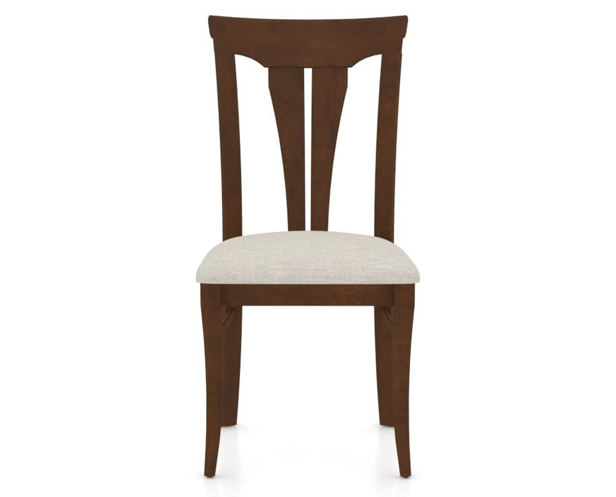 Canadel Dining Chair 0391 in TB Fabric and 19 Cognac Washed, front view