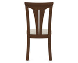 Canadel Dining Chair 0391 in TB Fabric and 19 Cognac Washed, back view