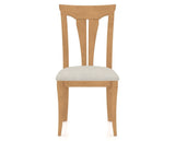 Canadel Dining Chair 0391 in TB Fabric and 20 Caramel Washed, front view