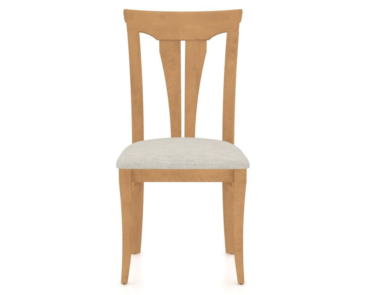 Canadel Dining Chair 0391 in TB Fabric and 20 Caramel Washed, front view