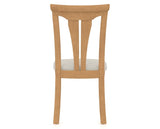 Canadel Dining Chair 0391 in TB Fabric and 20 Caramel Washed, back view