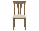 Canadel Dining Chair 0391 in TB Fabric and 25 Pecan Washed, front view