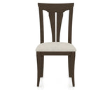 Canadel Dining Chair 0391 in TB Fabric and 29 Hazelnut Washed, front view
