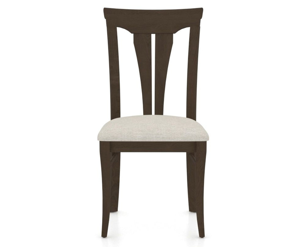 Canadel Dining Chair 0391 in TB Fabric and 29 Hazelnut Washed, front view