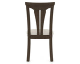 Canadel Dining Chair 0391 in TB Fabric and 29 Hazelnut Washed, back view