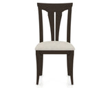 Canadel Dining Chair 0391 in TB Fabric and 59 Davy's Grey, front view