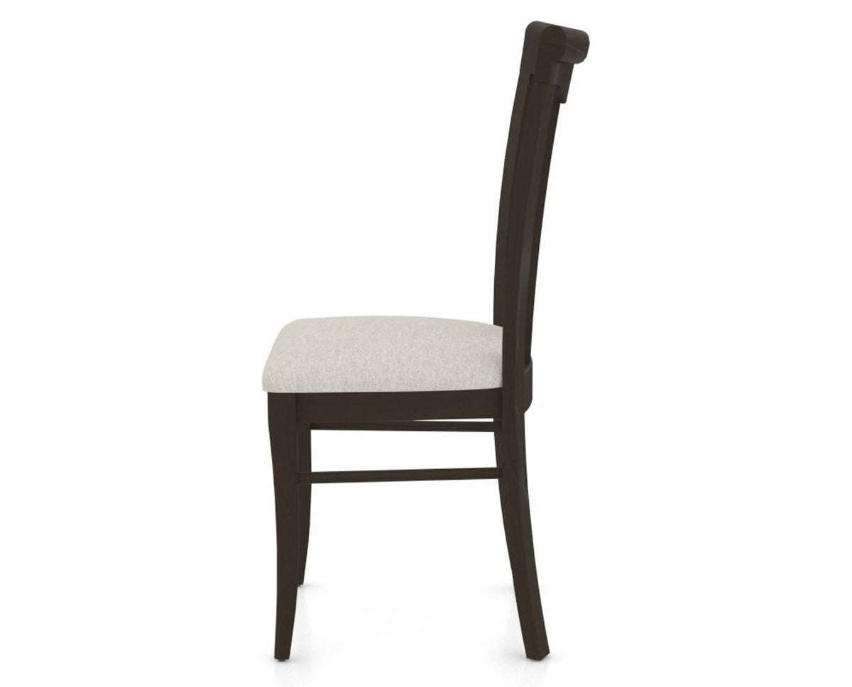 Canadel Dining Chair 0391 in TB Fabric and 59 Davy's Grey, side view